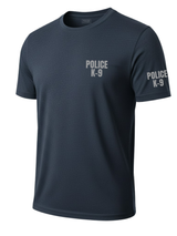 Navy Blue Police K-9 Men's Shirt - Short Sleeve (Gray) - Front Police Sheriff Uniform