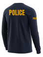 Navy Blue Police Men's Shirt - Long Sleeve (Golden Yellow)