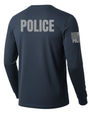Navy Blue Police Men's Shirt - Long Sleeve (Gray)