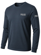 Navy Blue Police Men's Shirt - Long Sleeve (Gray)