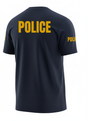 Navy Blue Police Men's Shirt - Short Sleeve (Golden Yellow)