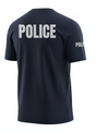 Navy Blue Police Men's Shirt - Short Sleeve (Gray)