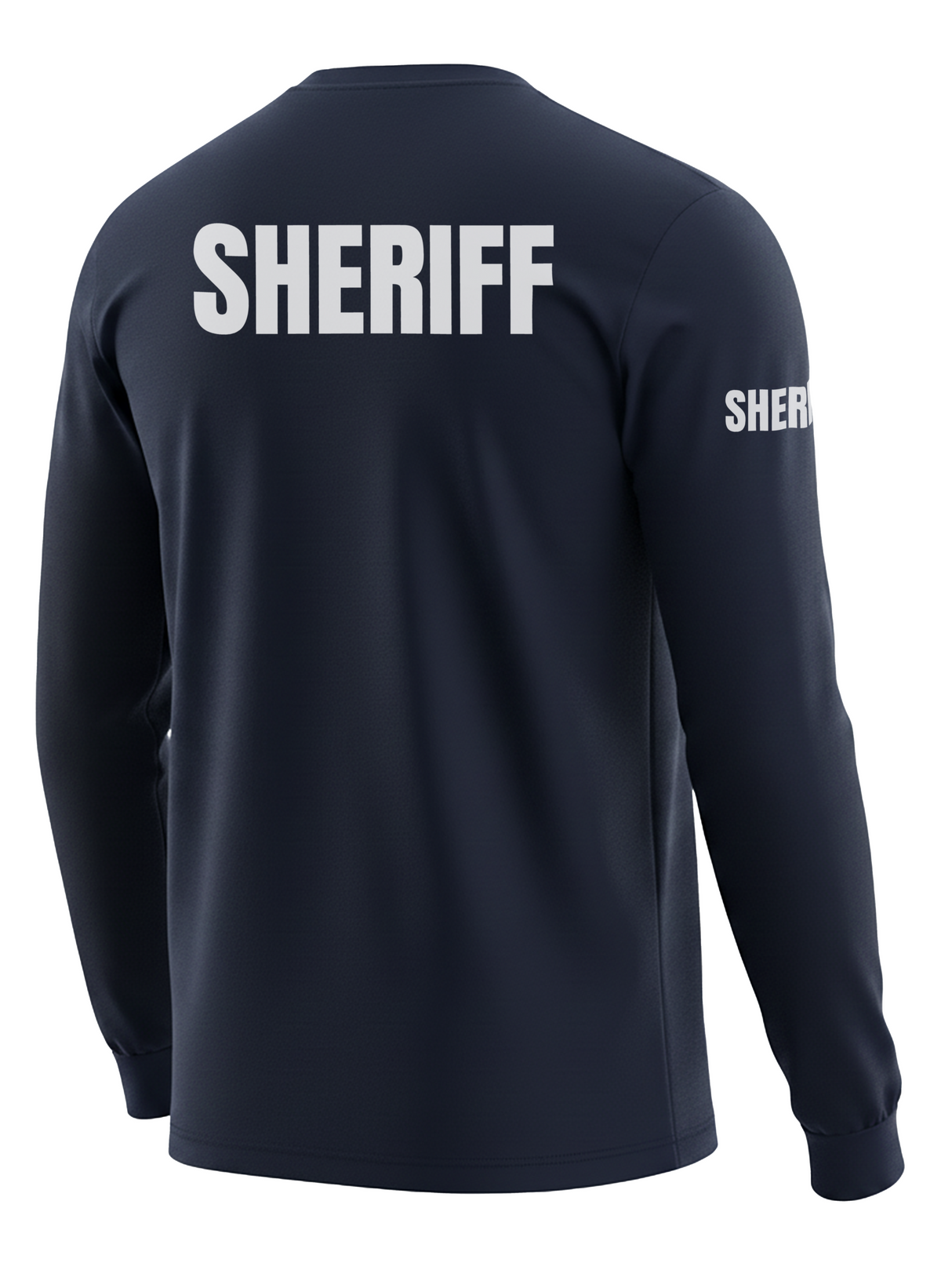 Navy Blue Sheriff Men's Shirt - Long Sleeve (Gray)