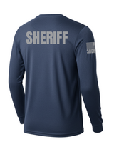Navy Blue Sheriff Men's Shirt - Long Sleeve (Gray)