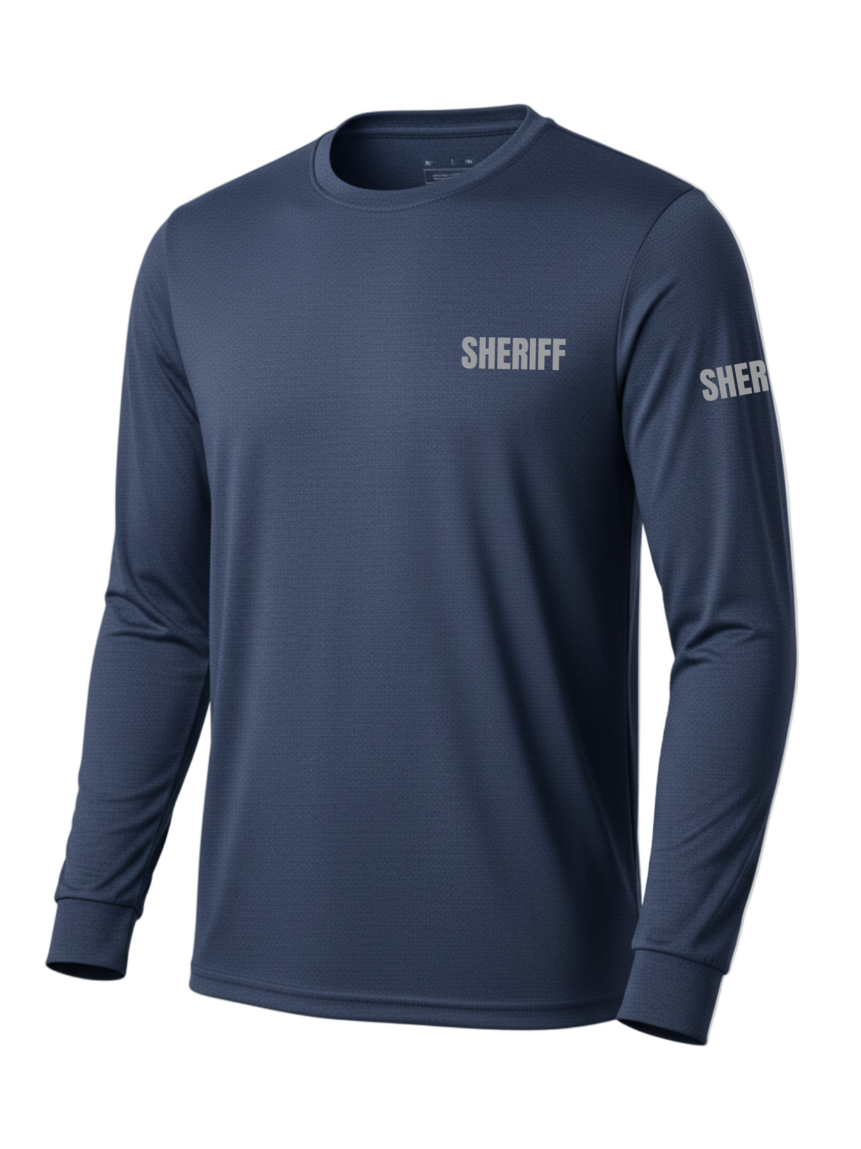 Navy Blue Sheriff Men's Shirt - Long Sleeve (Gray)