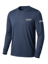 Navy Blue Sheriff Men's Shirt - Long Sleeve (Gray)
