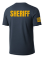 Navy Blue Sheriff Men's Shirt - Short Sleeve (Golden Yellow)