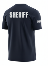 Navy Blue Sheriff Men's Shirt - Short Sleeve (Gray)