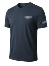 Navy Blue Sheriff Men's Shirt - Short Sleeve (Gray)