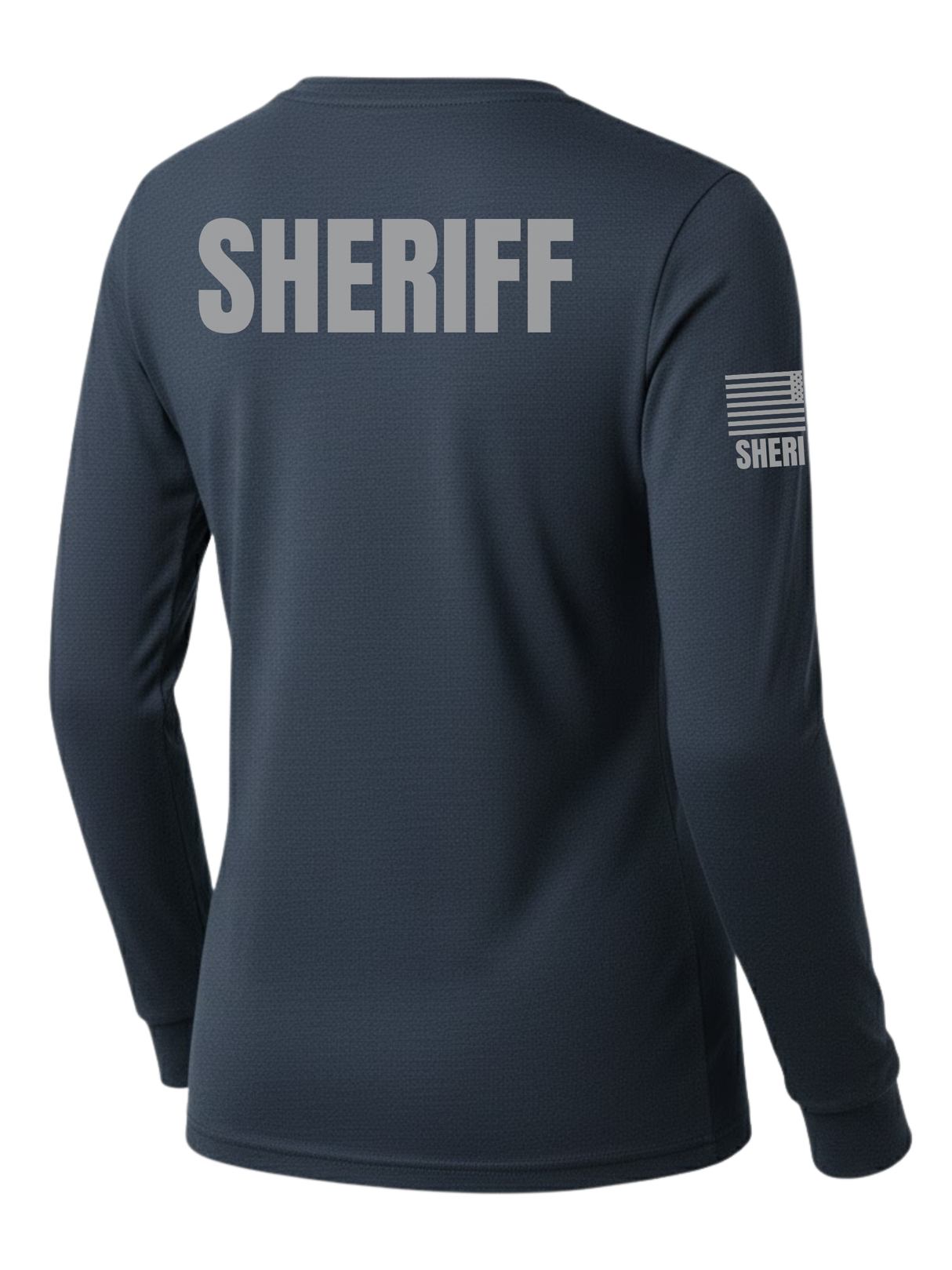 Navy Blue Sheriff Women's Shirt - Long Sleeve (Gray)
