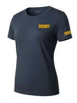 Navy Blue Sheriff Women's Shirt - Short Sleeve (Golden Yellow)