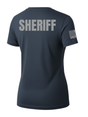 Navy Blue Sheriff Women's Shirt - Short Sleeve (Gray)