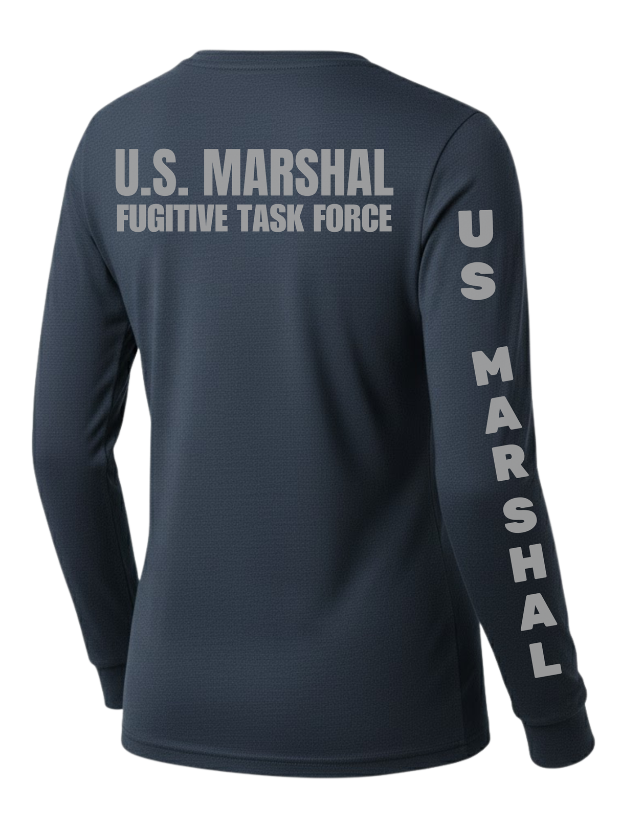 Navy Blue US Marshals Service USMS Women's Shirt - Long Sleeve (Gray)