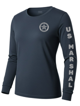 Navy Blue US Marshals Service USMS Women's Shirt - Long Sleeve (Gray)