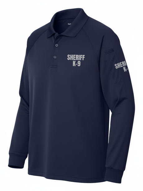 Navy Tactical Long Sleeve - Sheriff K-9 Men's Shirt (Gray)