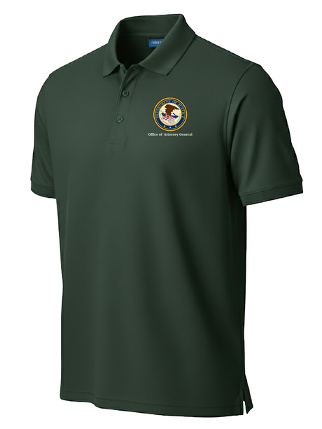 Office of The Attorney General (OAG) Men's Polo  Dark Green government employee uniform shirt