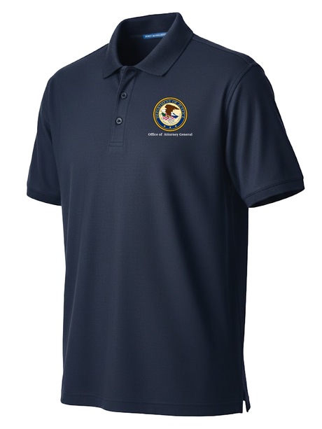 Office of The Attorney General (OAG) Men's Polo  Dark Navy government employee uniform shirt