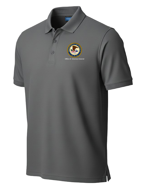 Office of The Attorney General (OAG) Men's Polo  Slate Gray government employee uniform shirt