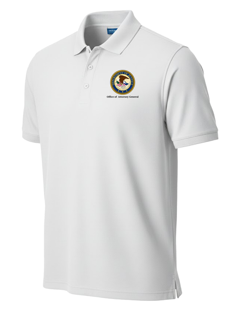 Office of The Attorney General (OAG) Men's Polo  White government employee uniform shirt