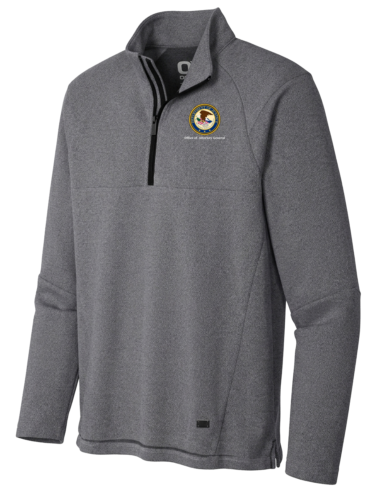 Office of The Attorney General (OAG) Men's Transition Quarter Zip  Slate Gray government employee uniform shirt
