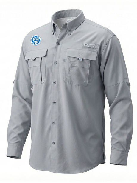 The Office of the Comptroller of the Currency (OCC) Men's Columbia Bahama™ II Button Up Long-Sleeve  Cool Grey government employee uniform shirt