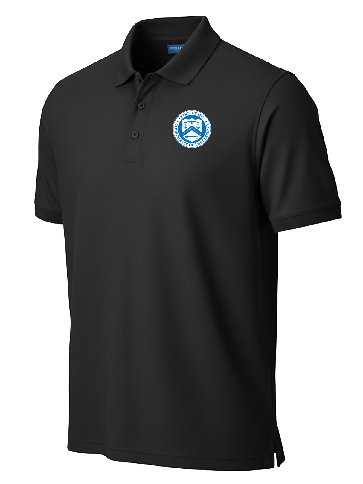 The Office of the Comptroller of the Currency (OCC) Men's Polo  Black government employee uniform shirt