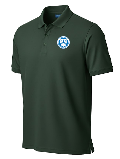 The Office of the Comptroller of the Currency (OCC) Men's Polo  Dark Green government employee uniform shirt