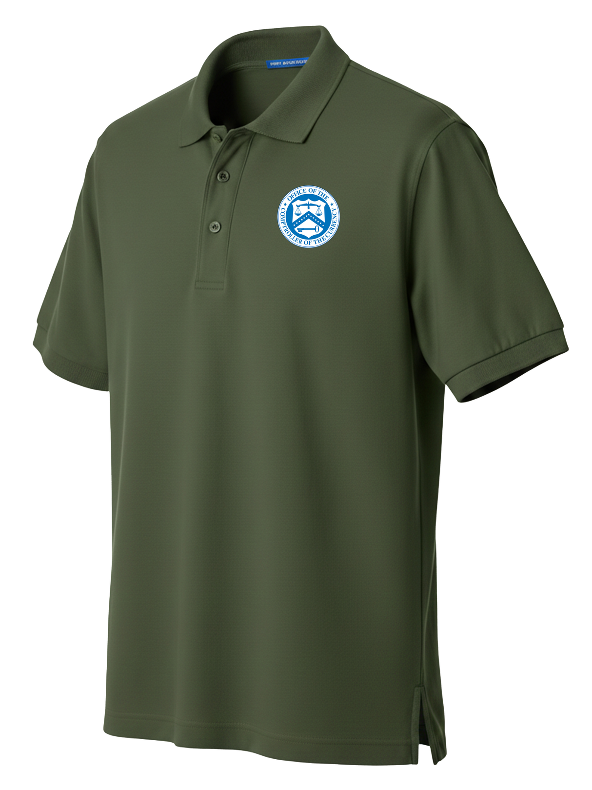 The Office of the Comptroller of the Currency (OCC) Men's Polo  Drab Green government employee uniform shirt