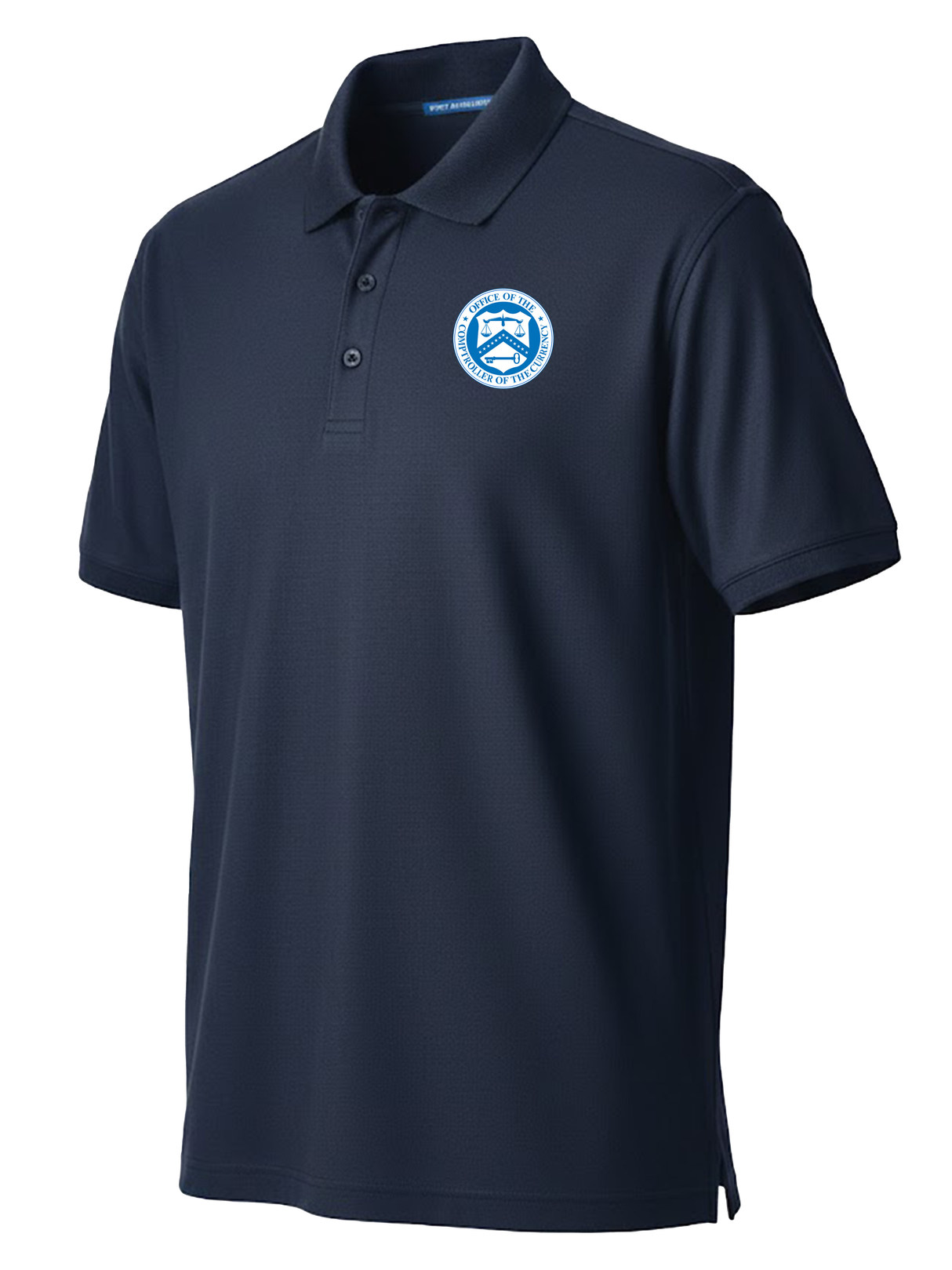 The Office of the Comptroller of the Currency (OCC) Men's Polo  Dark Navy government employee uniform shirt