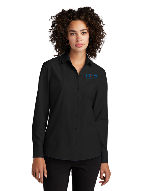 OHS Logo - Women’s Long Sleeve Stretch Woven Shirt