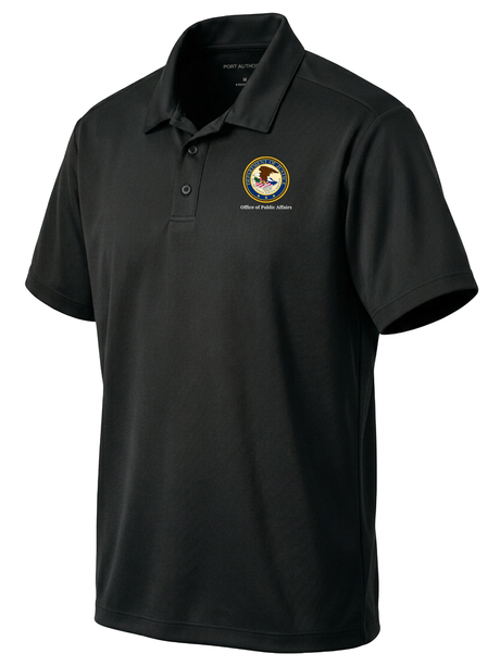 Office of Public Affairs (OPA) Men's Dri Fit Polo  Black government employee uniform shirt