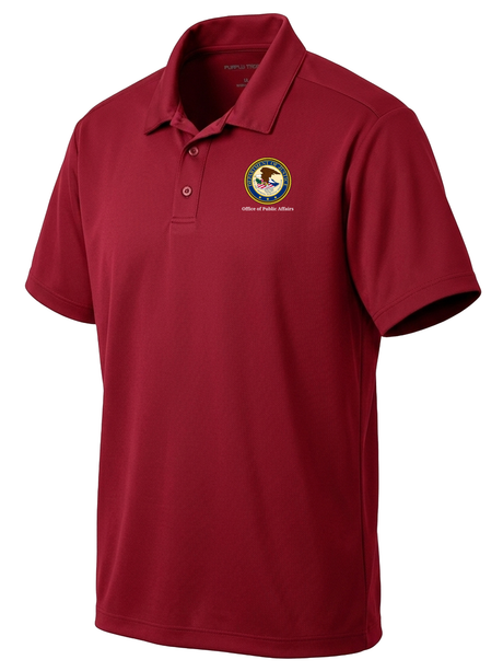 Office of Public Affairs (OPA) Men's Dri Fit Polo  Red government employee uniform shirt