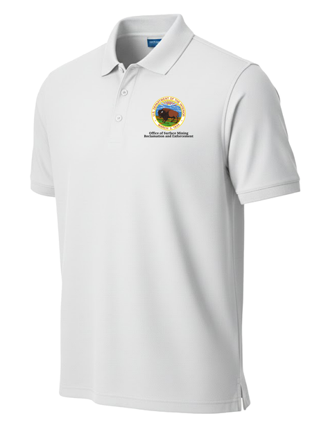 Office of Surface Mining Reclamation and Enforcement (OSMRE) Men's Polo  White government employee uniform shirt
