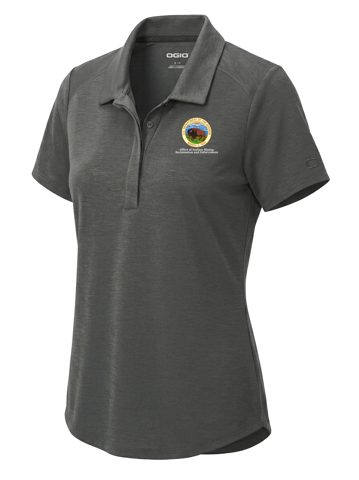 Office of Surface Mining Reclamation and Enforcement (OSMRE) Women's Polo Slate Gray government employee uniform shirt