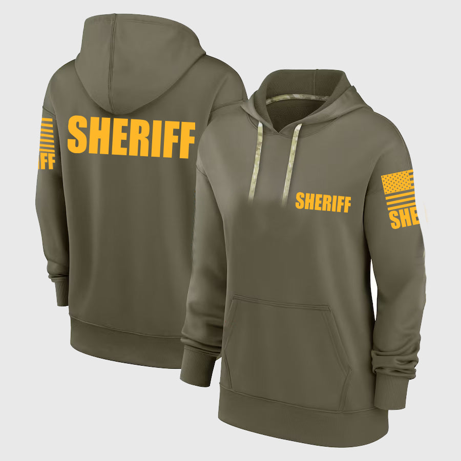 Drab Green Sheriff Hoodie - Sheriff Hoodie (Golden-Yellow)