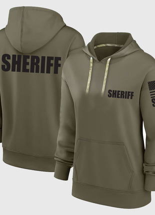 Drab Green Sheriff Hoodie - Sheriff Hoodie (Black)