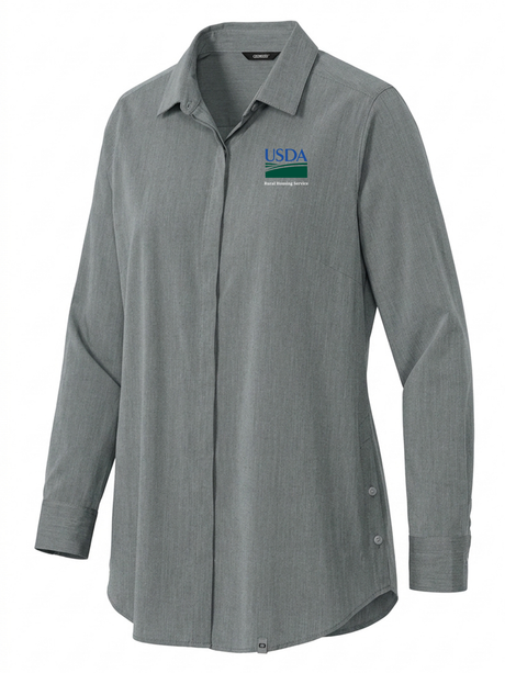 Rural Housing Service (RHS) Women's Commuter Shirt  Slate Gray government employee uniform shirt