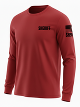 Red Sheriff Men's Shirt - Long Sleeve (Black)1