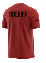 Red Sheriff Men's Shirt - Short Sleeve (Black)