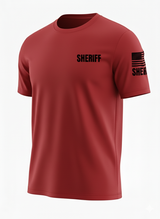 Red Sheriff Men's Shirt - Short Sleeve (Black)