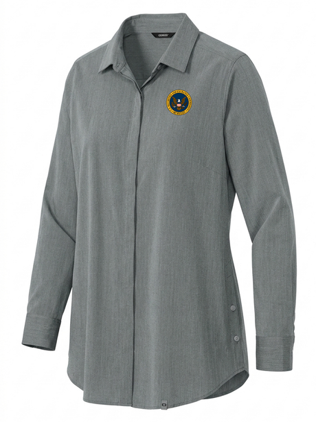 U.S. Securities and Exchange Commission (SEC) Women's Commuter Shirt  Slate Gray government employee uniform shirt