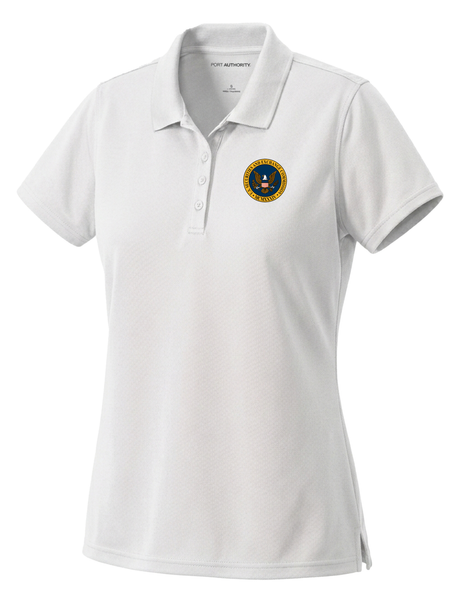 U.S. Securities and Exchange Commission (SEC) Women's Dri Fit Polo  White government employee uniform shirt