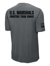 Sport-Tek® Gray US Marshals Service USMS Fugitive Task Force Men's Shirt - Short Sleeve (Black)