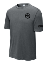 Sport-Tek® Gray US Marshals Service USMS Fugitive Task Force Men's Shirt - Short Sleeve (Black)