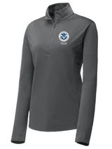 Science and Technology (S&T) Women's Lightweight Dri Fit 1/4 Zip  Slate Gray government employee uniform shirt