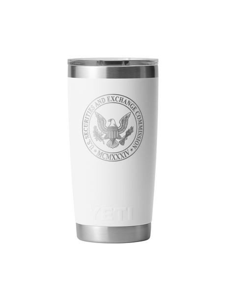 Securities and Exchange Commission SEC YETI 20oz Tumbler White