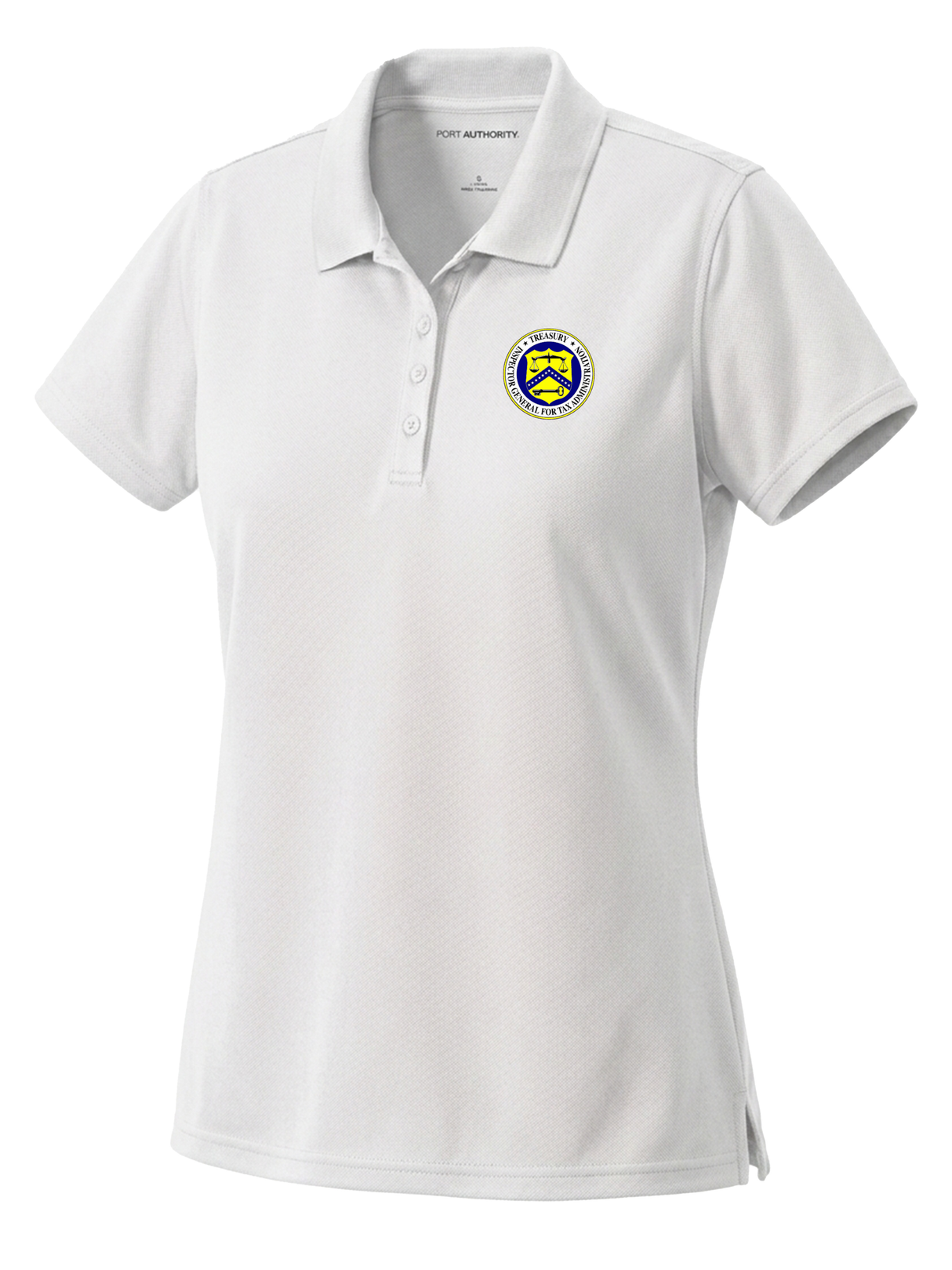 The Treasury Inspector General for Tax Administration (TIGTA) Women's Dri Fit Polo  White government employee uniform shirt
