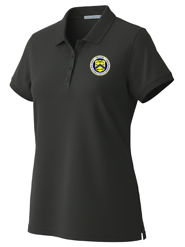 The Treasury Inspector General for Tax Administration (TIGTA) Women's Polo  Black government employee uniform shirt