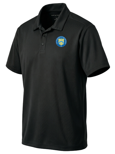 U.S. Department of The Treasury Men's Dri Fit Polo  Black government employee uniform shirt