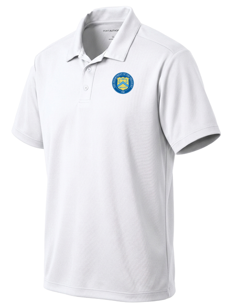U.S. Department of The Treasury Men's Dri Fit Polo  White government employee uniform shirt